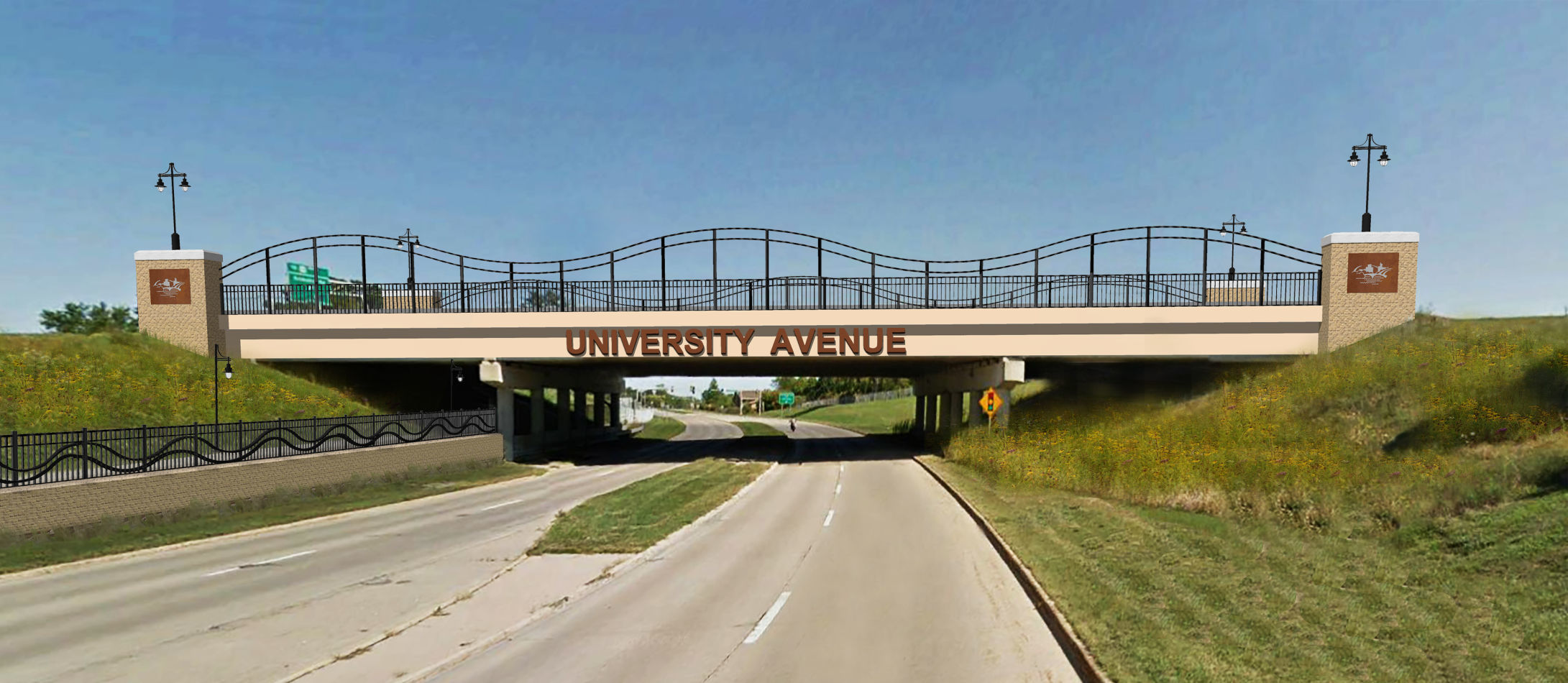 University Avenue bridge at Greenhill